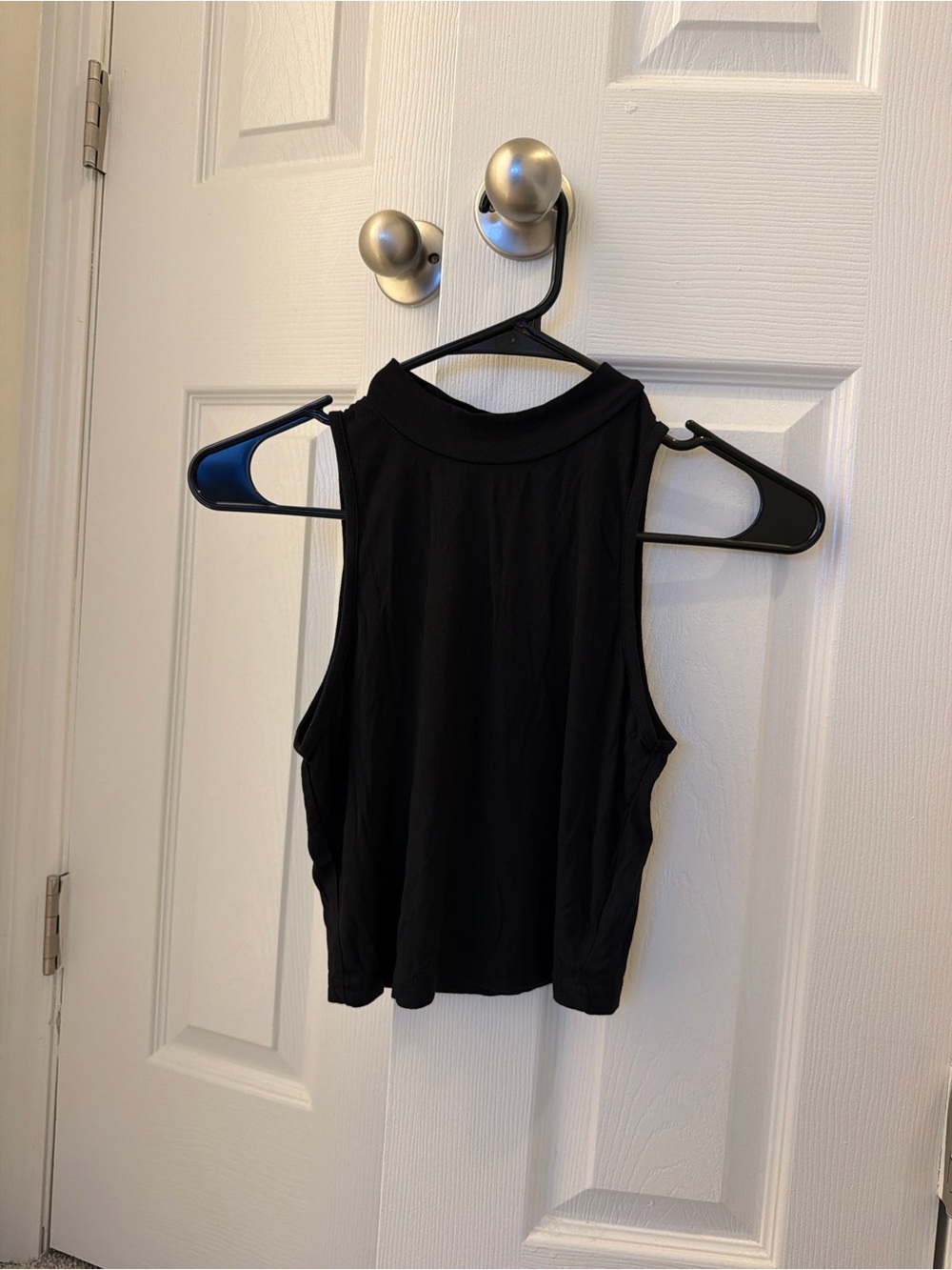 Women’s Black Sleeveless Mock Neck Top